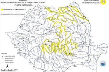 Avertizare hidrologică 3-4 iulie 2024