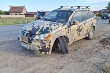 Autoturismul care a pătruns pe contrasens