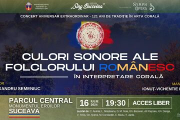 Culori sonore ale folclorului românesc, în interpretare corală, în Parcul Central Suceava