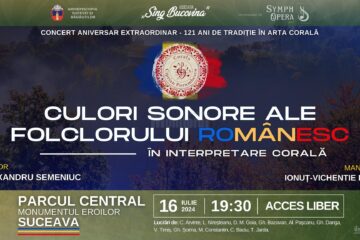 Culori sonore ale folclorului românesc, în interpretare corală, în Parcul Central Suceava