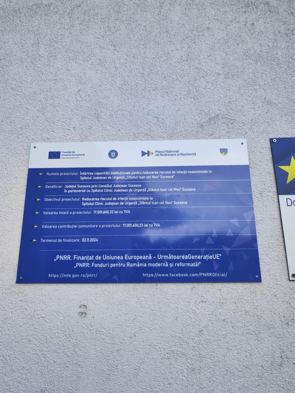 Spitalul Clinic de Urgență Suceava derulează un proiect cu valoare de peste 17 milioane de lei pentru reducerea infecțiilor nosocomiale