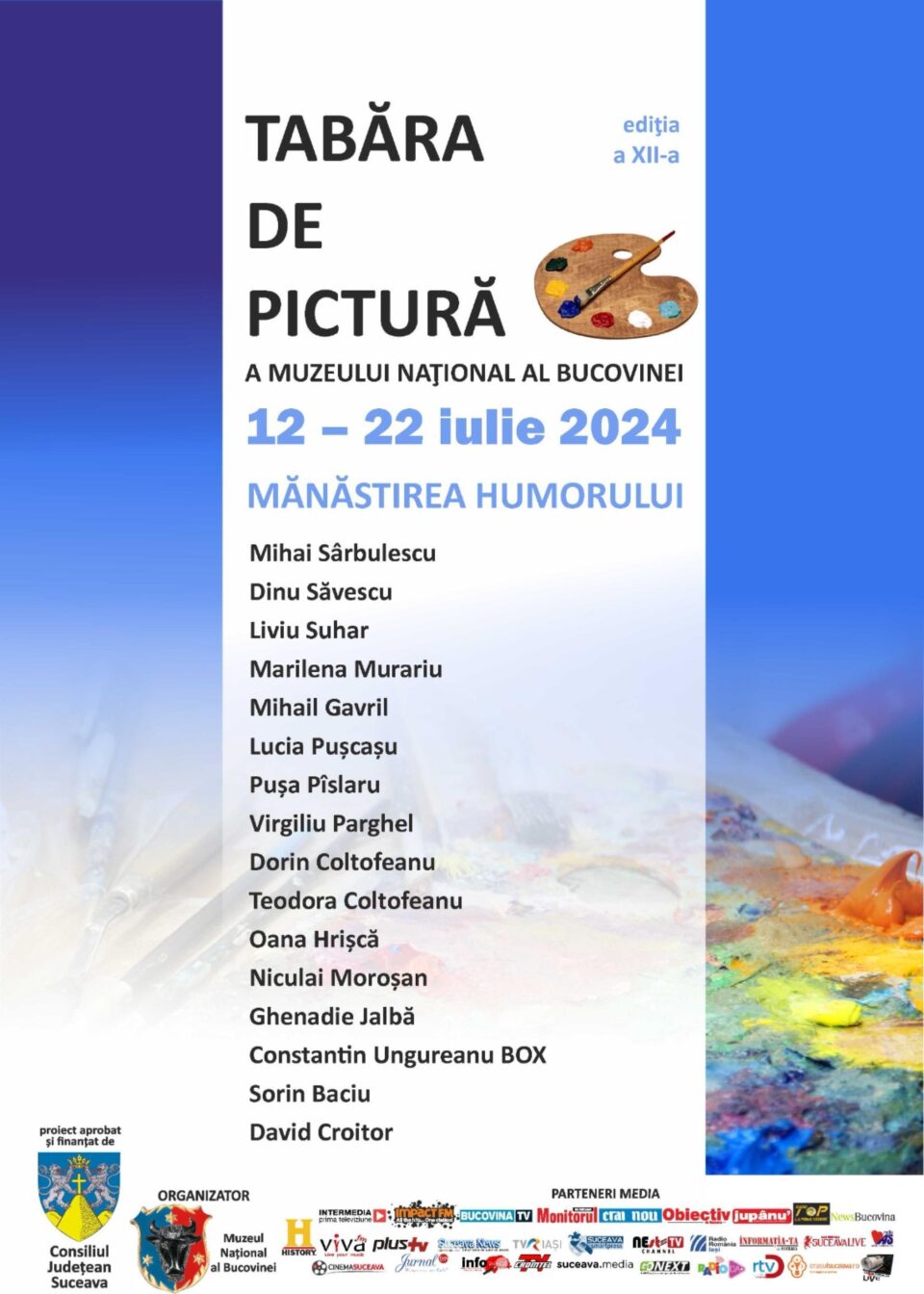 Tabăra de pictură organizată de Muzeul Național al Bucovinei a ajuns la a XII-a ediție Tabăra de pictură organizată de Muzeul Național al Bucovinei a ajuns la a XII-a ediție