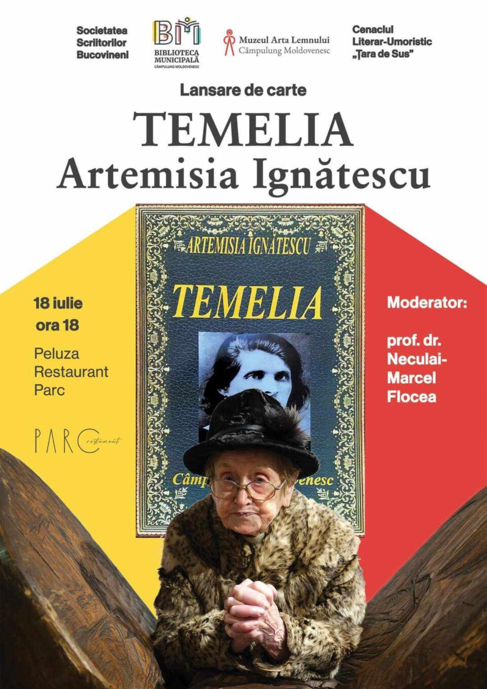 „Temelia”, cea mai recentă carte semnată de scriitoarea Artemisia Ignătescu, în vârstă de 96 de ani, va fi lansată la Câmpulung Moldovenesc „Temelia”, cea mai recentă carte semnată de scriitoarea Artemisia Ignătescu, în vârstă de 96 de ani, va fi lansată la Câmpulung Moldovenesc