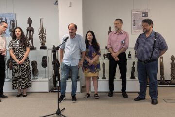 Colecționarii Mirella Popescu și Octavian Vasilescu, din București, prezenți la vernisaj