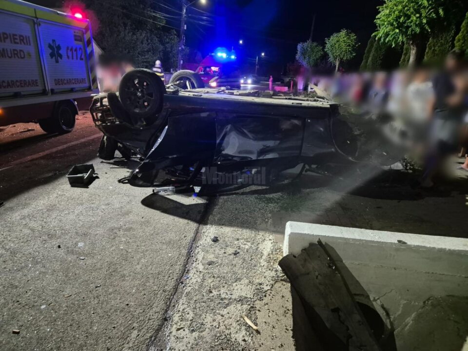 Accident extrem de violent la Dumbrăveni