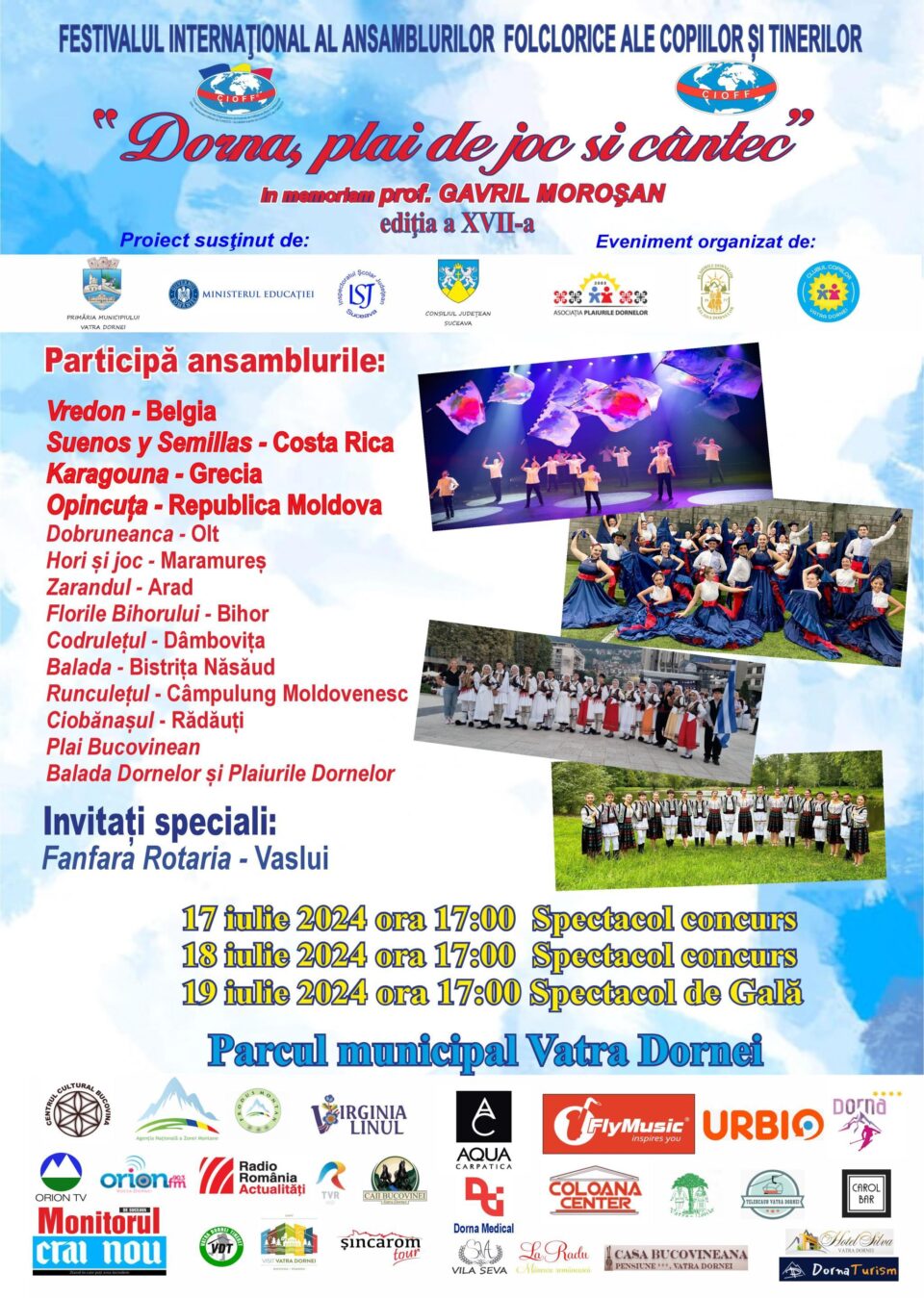Festivalul Internațional al Ansamblurilor Folclorice ale copiilor și tinerilor „Dorna, plai de joc și cântec” Festivalul Internațional al Ansamblurilor Folclorice ale copiilor și tinerilor „Dorna, plai de joc și cântec”