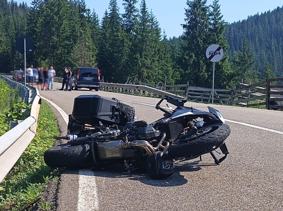 Motocicleta implicată în accident