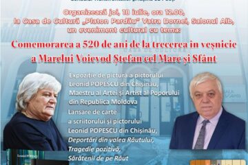 „Comemorarea a 520 de ani de la trecerea în veșnicie a Marelui Voievod Ștefan cel Mare și Sfânt”, astăzi, la Vatra Dornei