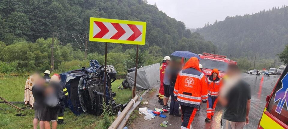 Imagine de la locul accidentului