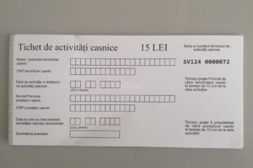 Tichet activitati ocazionale - față