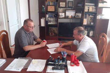 Primarul Ion Lungu pe șantierul podului de la Mirăuți