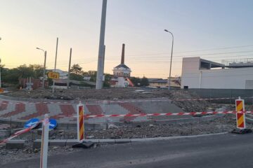Sensul giratoriu de la noul Kaufland