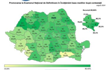 Harta promovarii de la examenul de definitivat