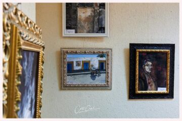Adina Cimpoeș, artist plastic din Vatra Dornei, a expus „Cugetări”, la Târgu Jiu