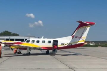 Aeronava a preluat pacienta de pe aeroportul din Iași