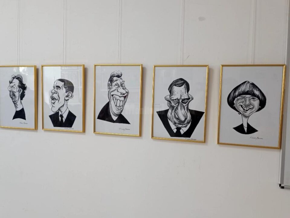 Lucrări ale artistului Radu Bercea în expoziția de la Galeria Zamca