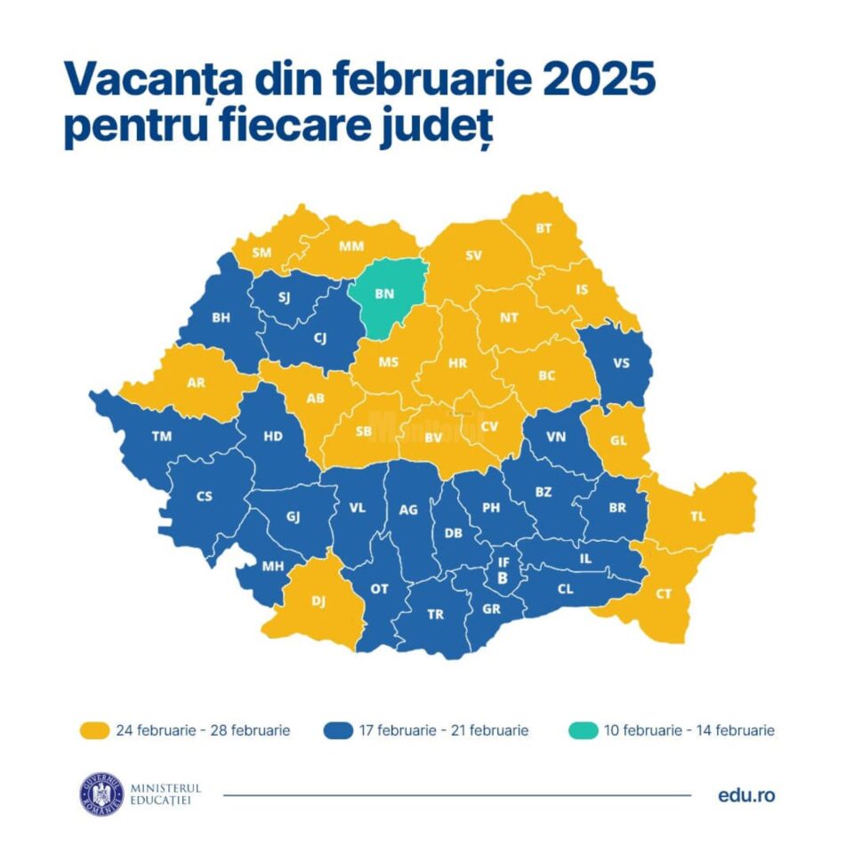 Vacanța de schi sau mobilă pentru fiecare județ