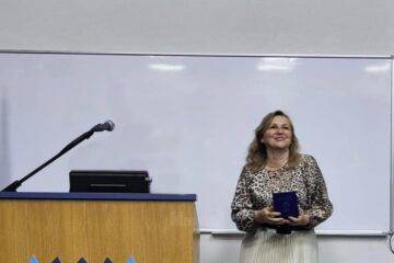 Prof. univ.dr. Diana Cimpoeșu, la Universitatea „Ștefan cel Mare” din Suceava, în mai 2024