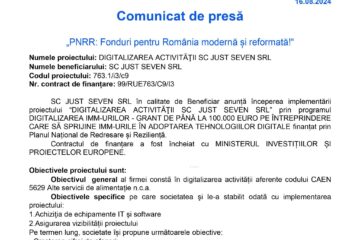 „PNRR: Fonduri pentru România modernă și reformată!“