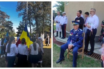 Ceremonie de înălțare a Drapelului, în memoria eroilor, la Horodniceni