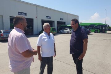 Primarul Ion Lungu, la sediul viitoarei autobaze pentru transport public metropolitan