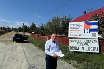 Gheorghe Flutur a verificat stadiul lucrărilor de asfaltare a drumului județean Grămești - Satu Mare