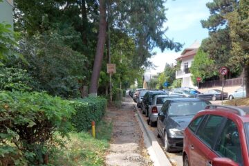 Trotuar al străzii 6 Noiembrie
