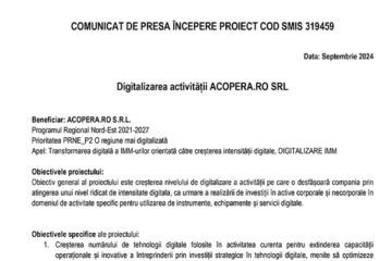 Digitalizarea activității ACOPERA.RO SRL