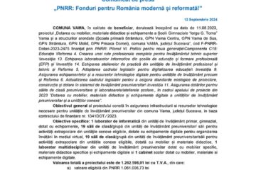 „PNRR: Fonduri pentru România modernă și reformată!”