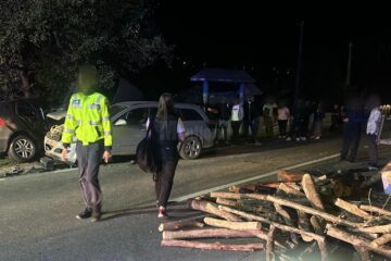 Accident grav, cu două autoturisme și o autoutilitară cu lemne, luni seară, la Adâncata