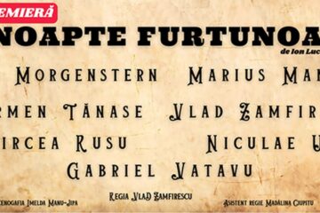 „O noapte furtunoasă”, cu Maia Morgenstern, Marius Manole, Carmen Tănase, Vlad Zamfirescu, pe scena suceveană