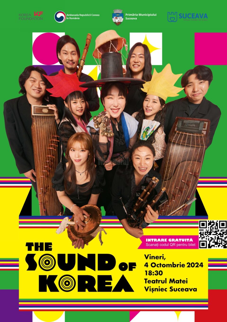 Grupul muzical coreean ADG7 (Ak Dan Gwang Chil) susține concertul concertul „The Sound of Korea” la Suceava Grupul muzical coreean ADG7 (Ak Dan Gwang Chil) susține concertul concertul „The Sound of Korea” la Suceava