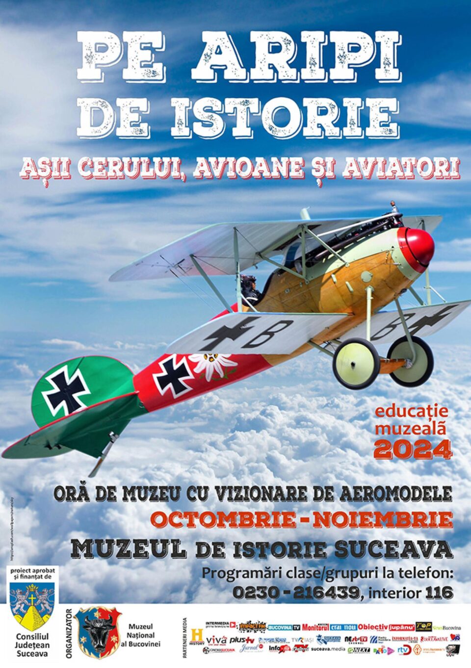 „Pe aripi de istorie. Așii cerului, avioane și aviatori”, oră de educație muzeală la Muzeul de Istorie Suceava „Pe aripi de istorie. Așii cerului, avioane și aviatori”, oră de educație muzeală la Muzeul de Istorie Suceava