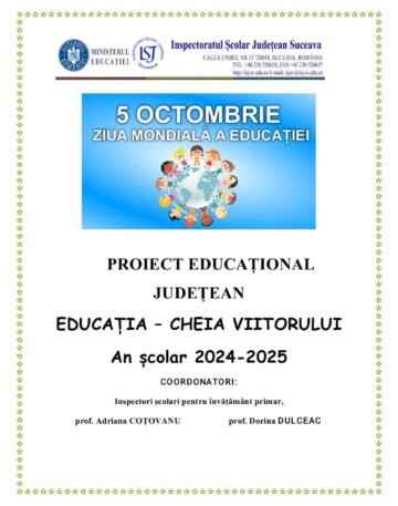 „Ziua Mondială a Educației”, sărbătorită și la Liceul Tehnologic „Ștefan cel Mare” Cajvana