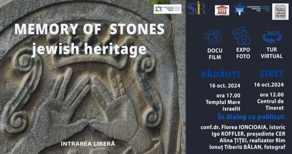„Memoria pietrelor – patrimoniu evreiesc”