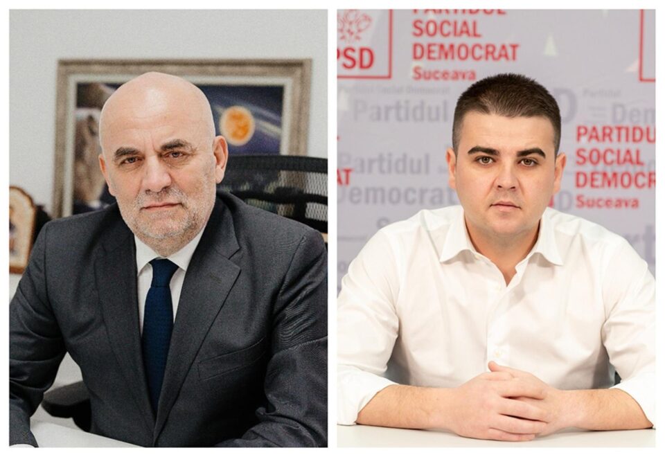 Noul primar al Sucevei, Vasile Rîmbu, și noul președinte al Consiliului Județean, Gheorghe Șoldan Noul primar al Sucevei, Vasile Rîmbu, și noul președinte al Consiliului Județean, Gheorghe Șoldan