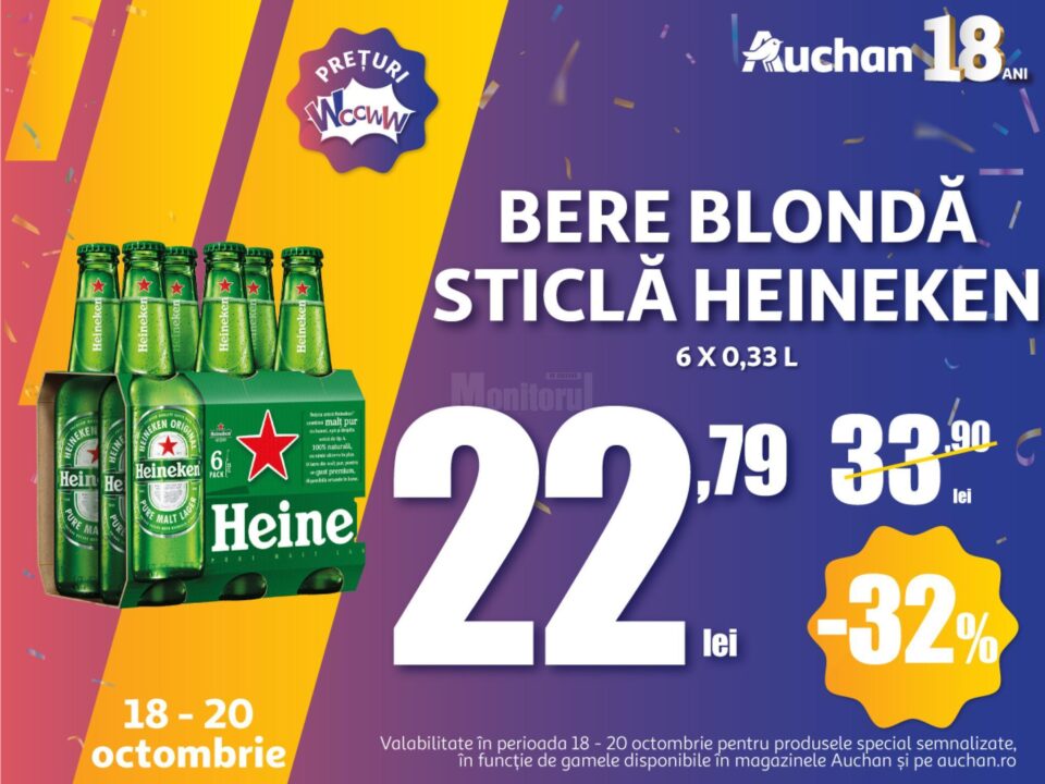 Nu rata ultimele oferte de la majoratul Auchan! Magazinele te așteaptă cu peste 1.000 de oferte