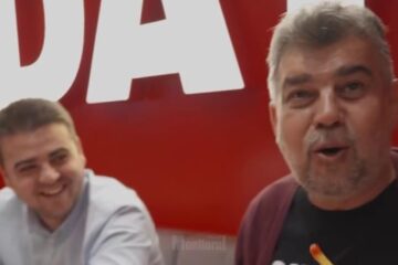 Premierul Marcel Ciolacu și președintele ales al CJ Suceava, Gheorghe Șoldan, la restaurantul FRYDAY