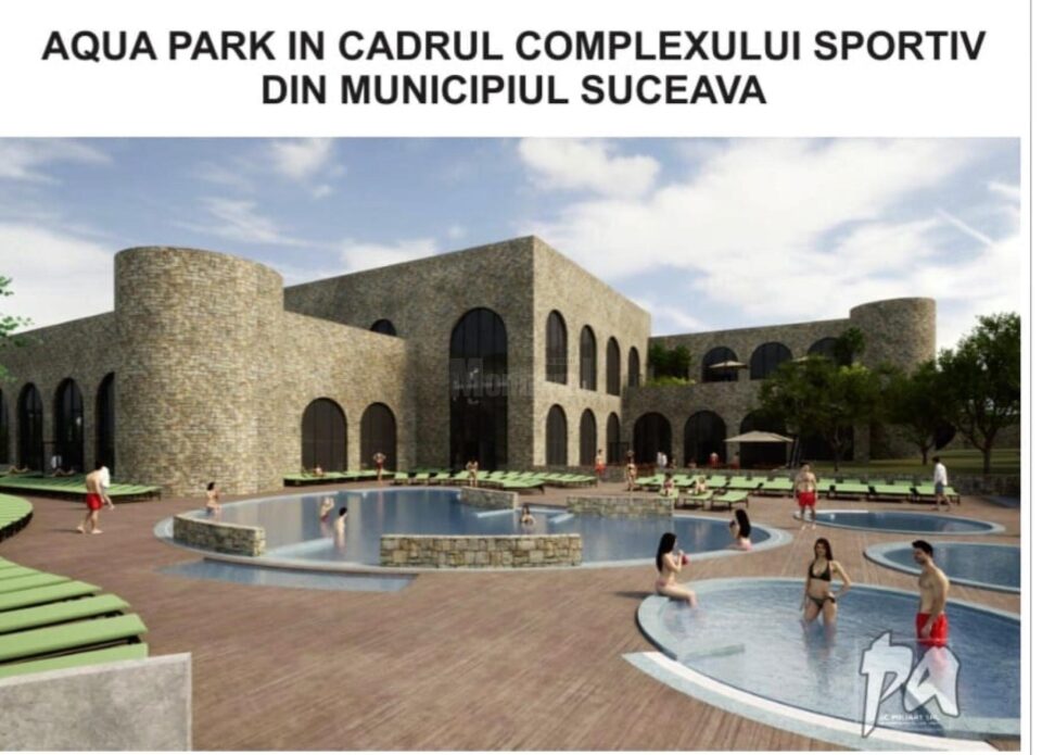 Aqua Park Suceava - proiect pe o suprafață de 3,5 hectare, cu 16 bazine cu apă, atât interioare cât și exterioare