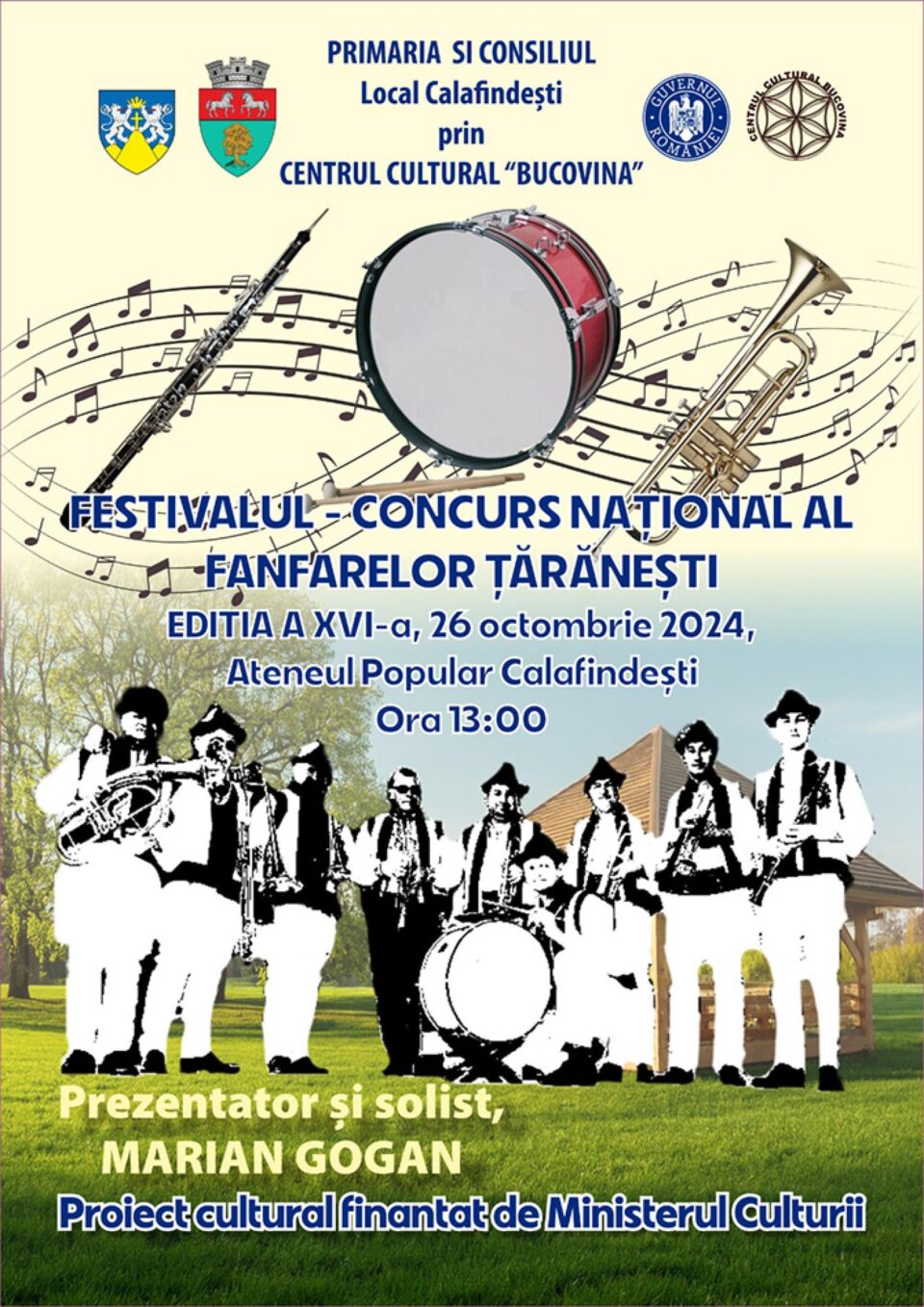 Festivalul Fanfarelor Țărănești de la Calafindești, un proiect cultural finanțat de Ministerul Culturii Festivalul Fanfarelor Țărănești de la Calafindești, un proiect cultural finanțat de Ministerul Culturii