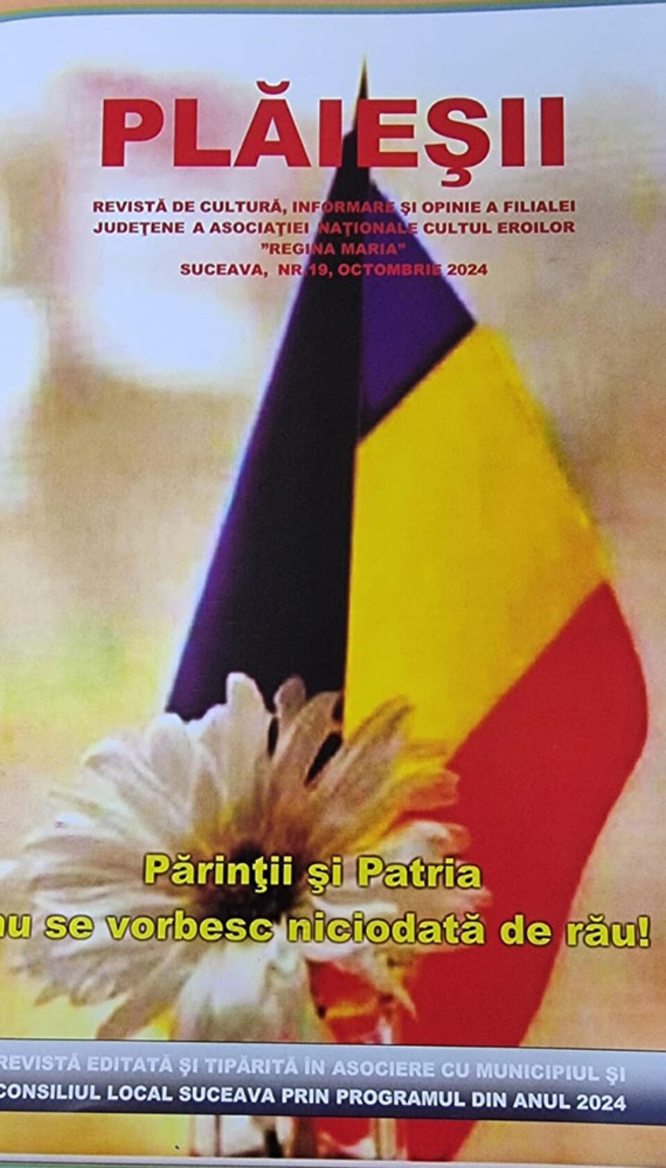 Revista ”Plăieșii” aduce în atenție dramele și poveștile unor eroi locali, cu prilejul Zilei Armatei Române Revista ”Plăieșii” aduce în atenție dramele și poveștile unor eroi locali, cu prilejul Zilei Armatei Române