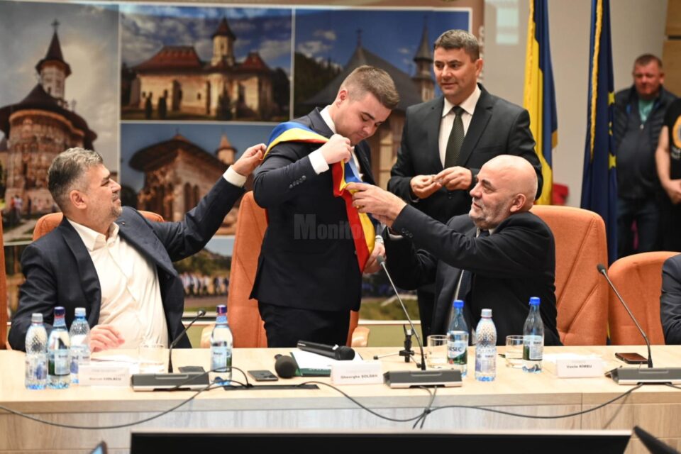 Gheorghe Șoldan a preluat președinția CJ Suceava în prezența lui Marcel Ciolacu