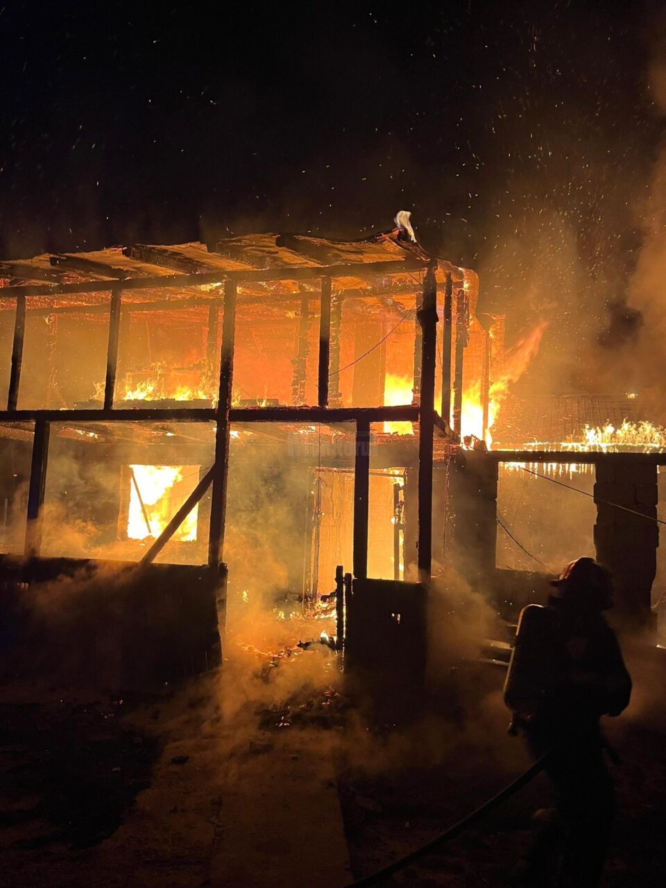Incendiu la Șcheia