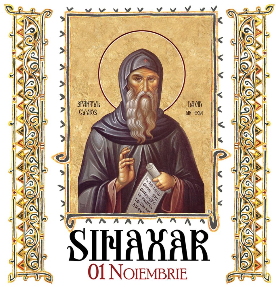 Sinaxar 01 noiembrie 2024