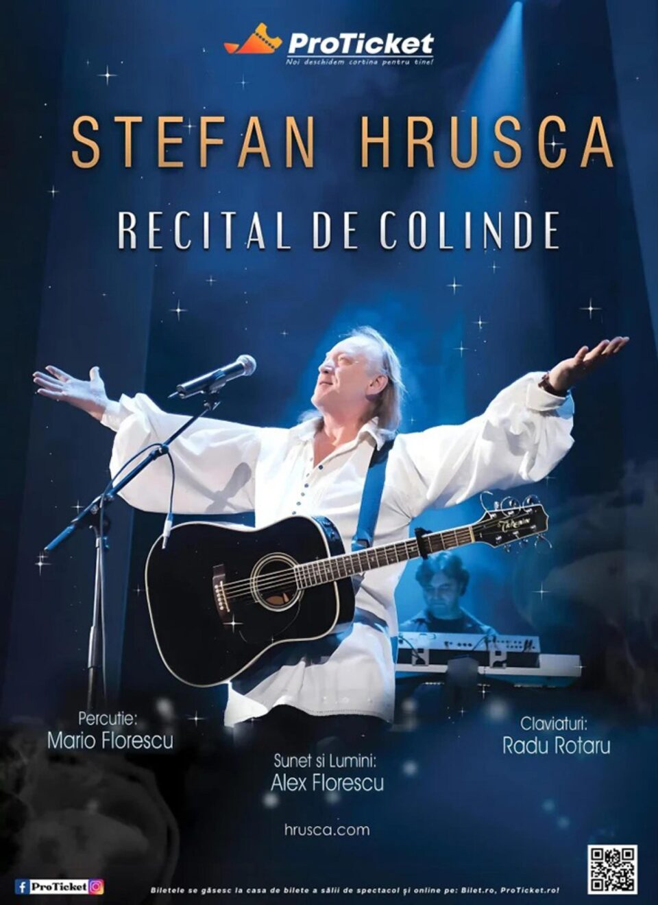 Recital de colinde susținut de Ștefan Hrușcă, pe scena suceveană