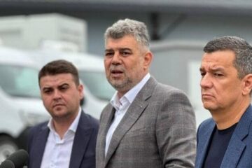 Gheorghe Șoldan alături de premierul Marcel Ciolacu și ministrul Transporturilor, Sorin Grindeanu
