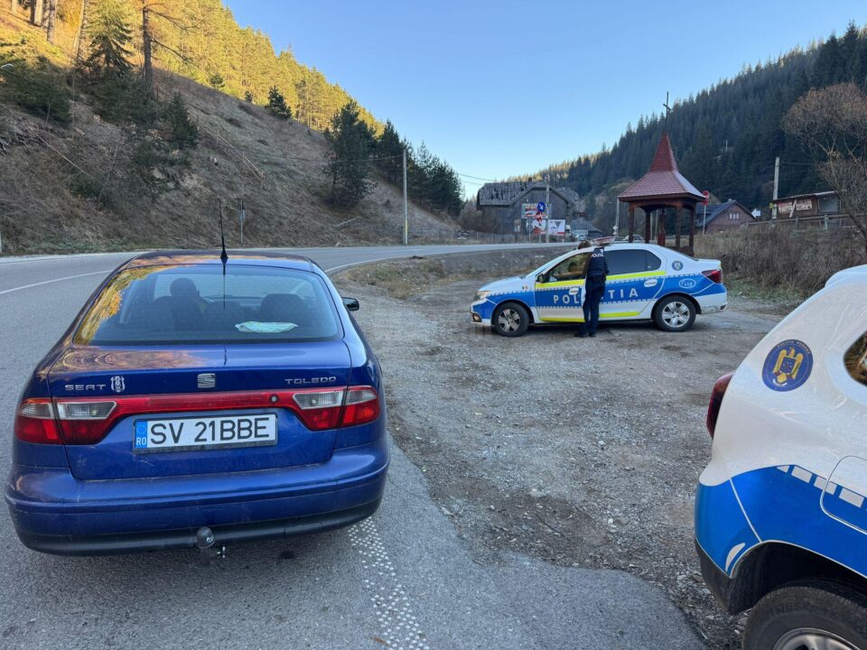 Intrările din Vatra Dornei, ”blocate” de polițiști și jandarmi timp de patru ore