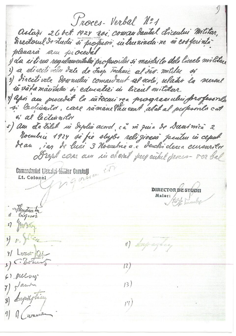 Fotocopie din fondul documentar al Liceului Militar Cernăuți, Arhiva de Stat a Regiunii Cernăuți Fotocopie din fondul documentar al Liceului Militar Cernăuți, Arhiva de Stat a Regiunii Cernăuți