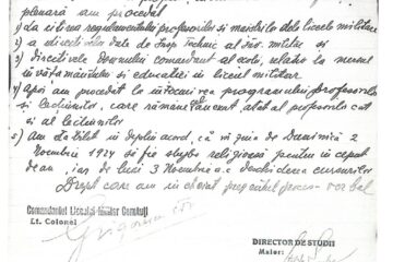 Fotocopie din fondul documentar al Liceului Militar Cernăuți, Arhiva de Stat a Regiunii Cernăuți