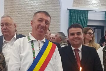 Primarul din Moara, Eduard Dziminschi, și președintele CJ, Gheorghe Șoldan